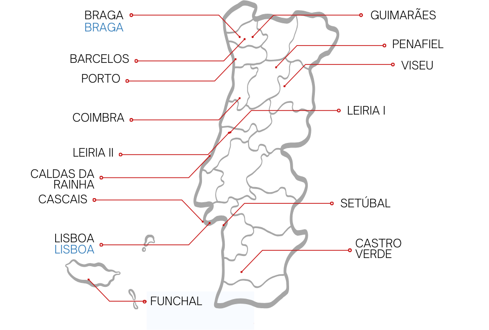 Rede de lojas Bike Zone em Portugal